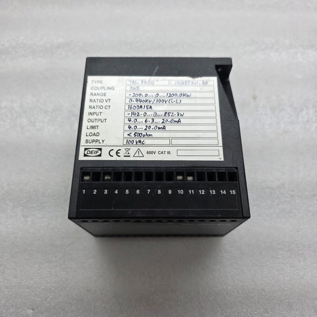 DEIF TAS-331DG SELECTABLE AC TRANSDUCER 100V AC