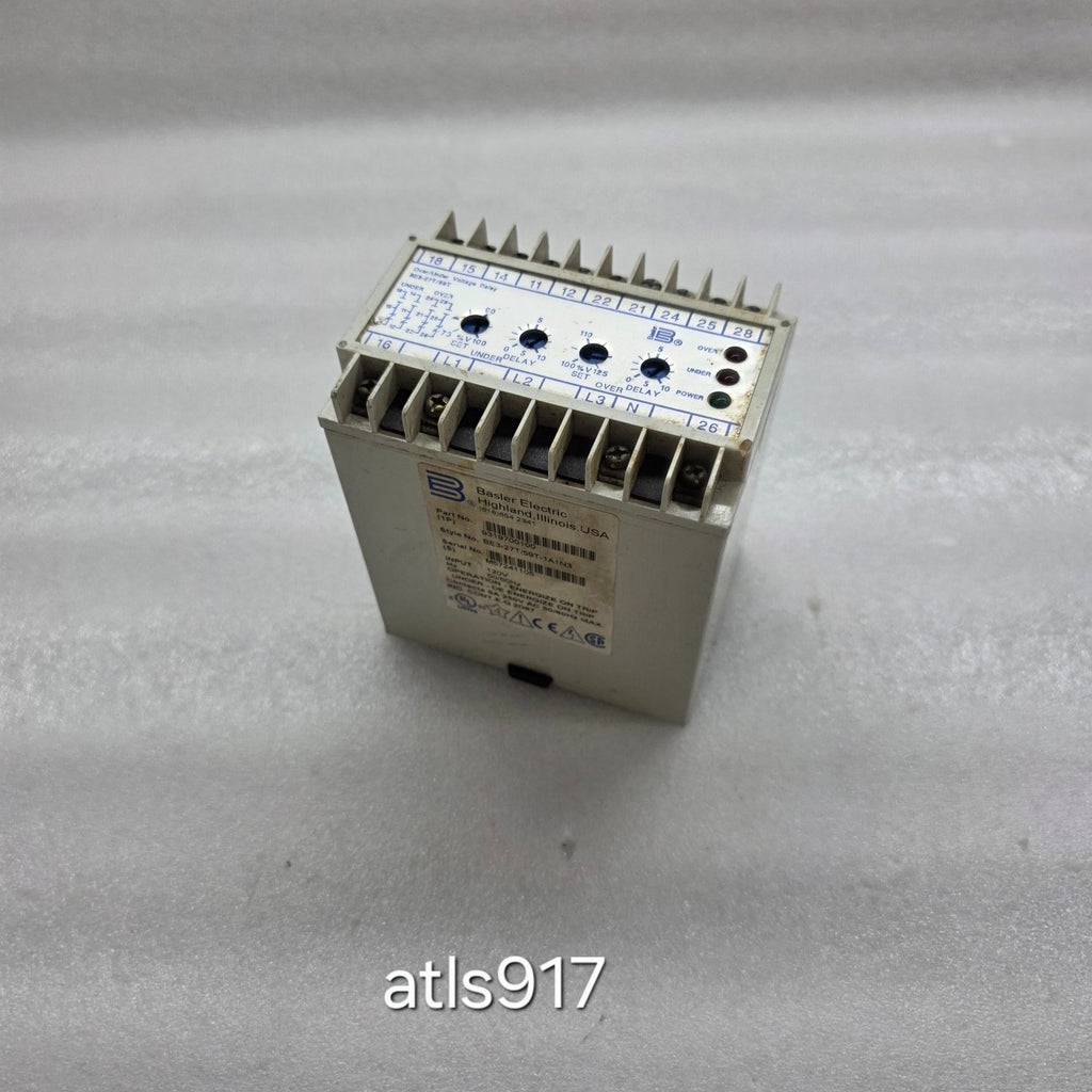 BASLER ELECTRONIC BE3-27T/59T-1A1N3 OVER/UNDER VOLTAGE RELAY 9319700100 120V