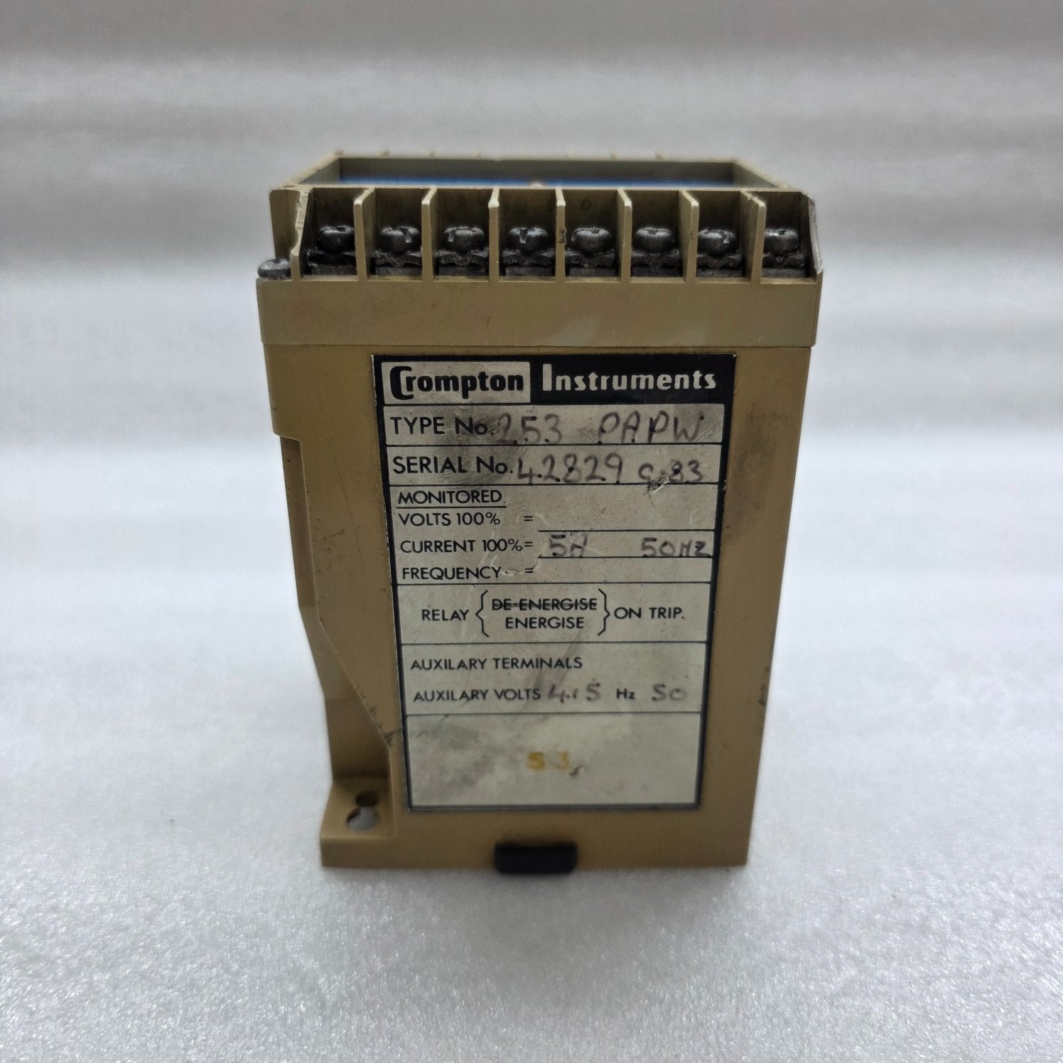 CROMPTON 253 PAPW PROTECTOR RELAY