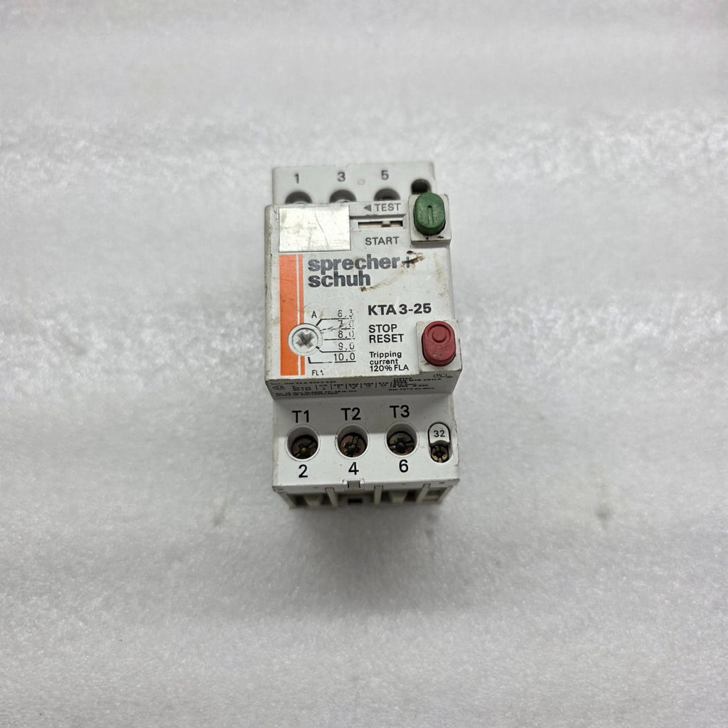 SPRECHER + SCHUH KTA 3-25 MOTOR CONTROLLER 6.3-10.0 A