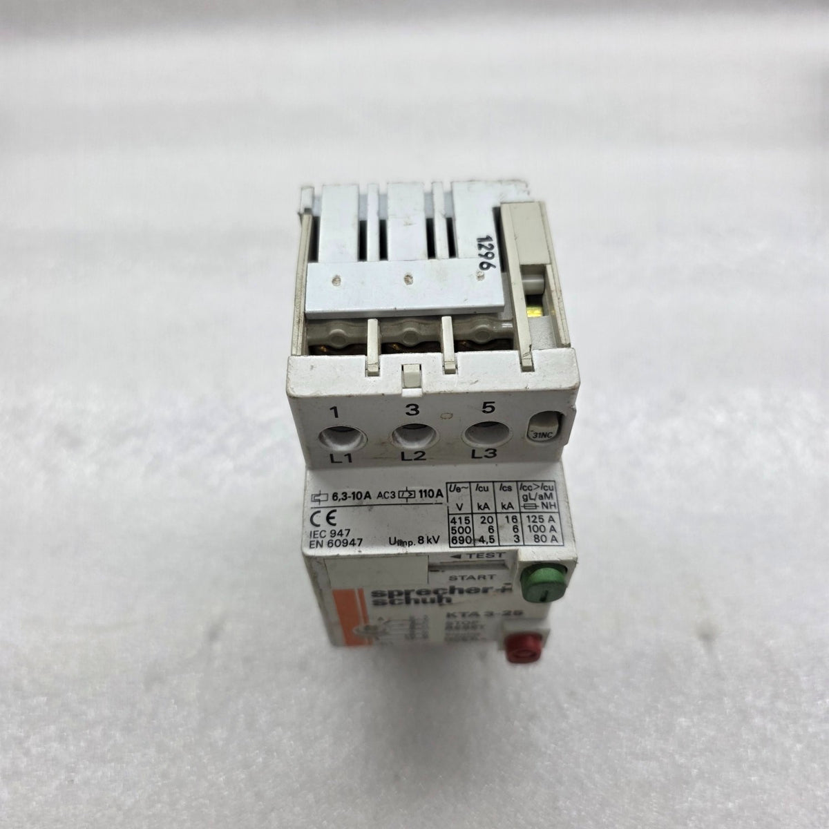 SPRECHER + SCHUH KTA 3-25 MOTOR CONTROLLER 6.3-10.0 A