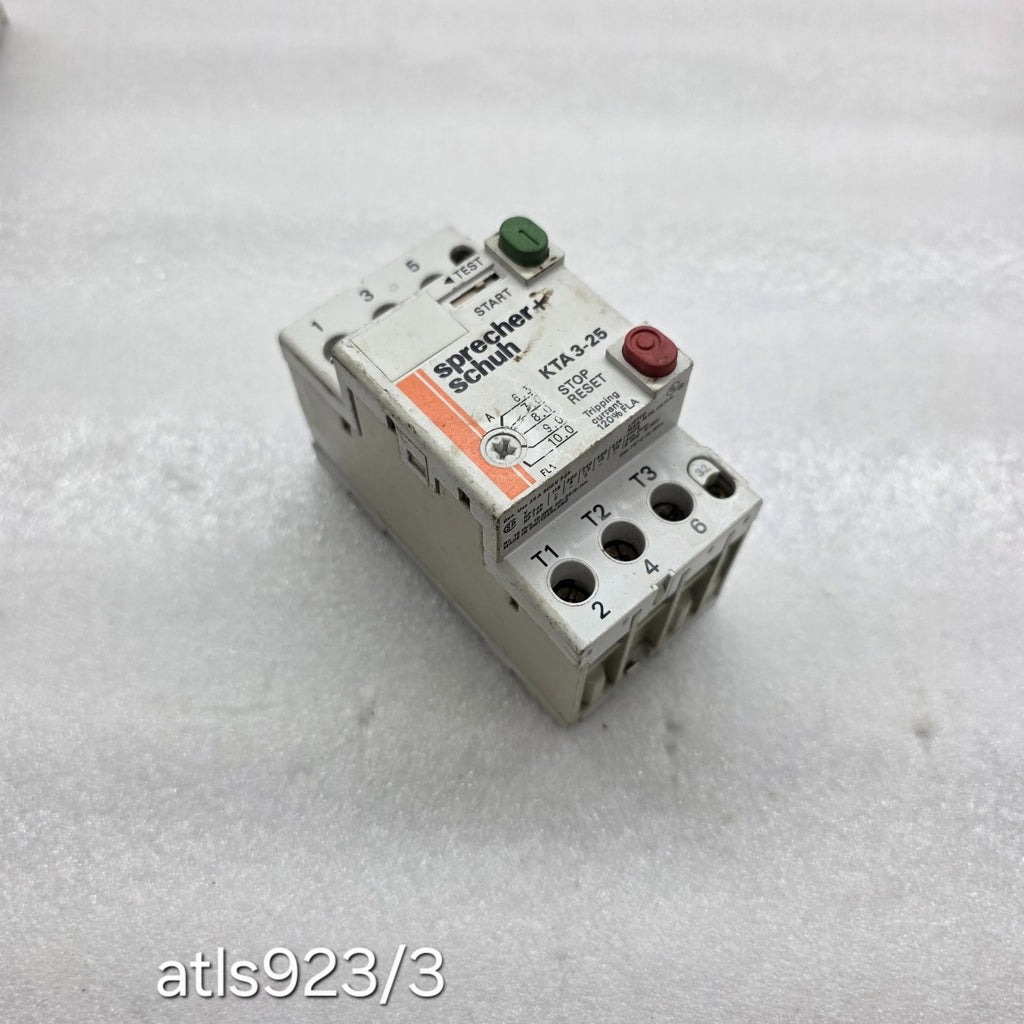 SPRECHER + SCHUH KTA 3-25 MOTOR CONTROLLER 6.3-10.0 A