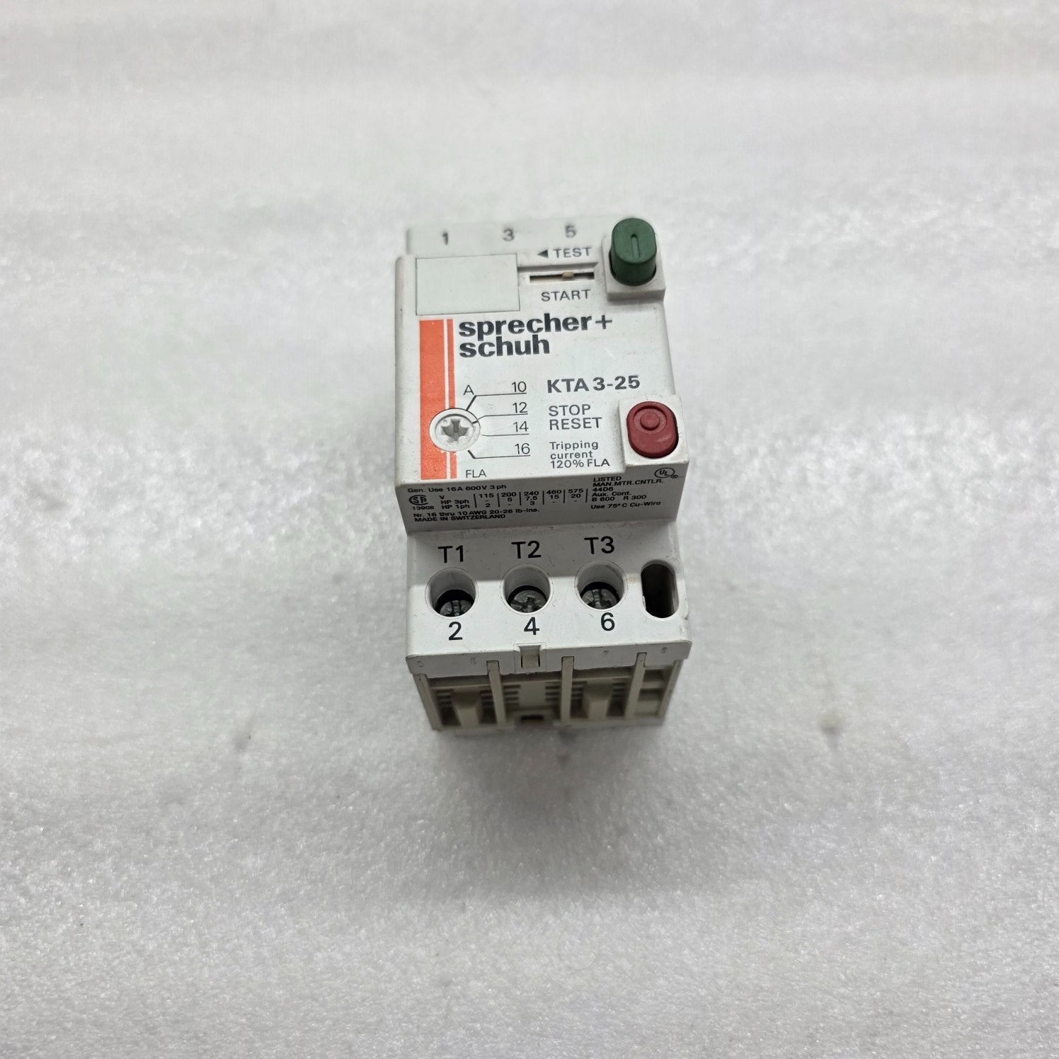 SPRECHER + SCHUH KTA 3-25 MOTOR CONTROLLER 10-16 A