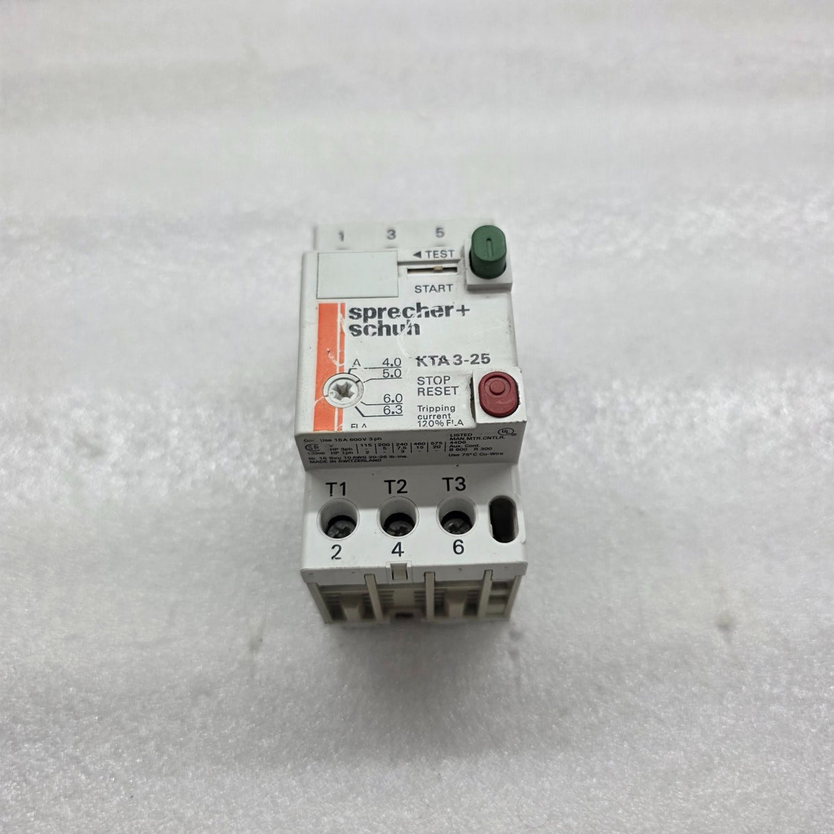 SPRECHER + SCHUH KTA 3-25 MOTOR CONTROLLER 4.0-6.3A