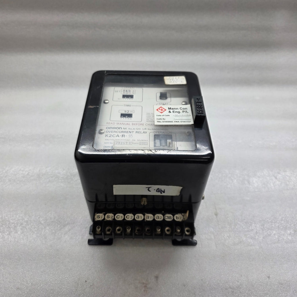 OMRON K2CA-R-S5 OVERCURRENT RELAY 100-220V AC