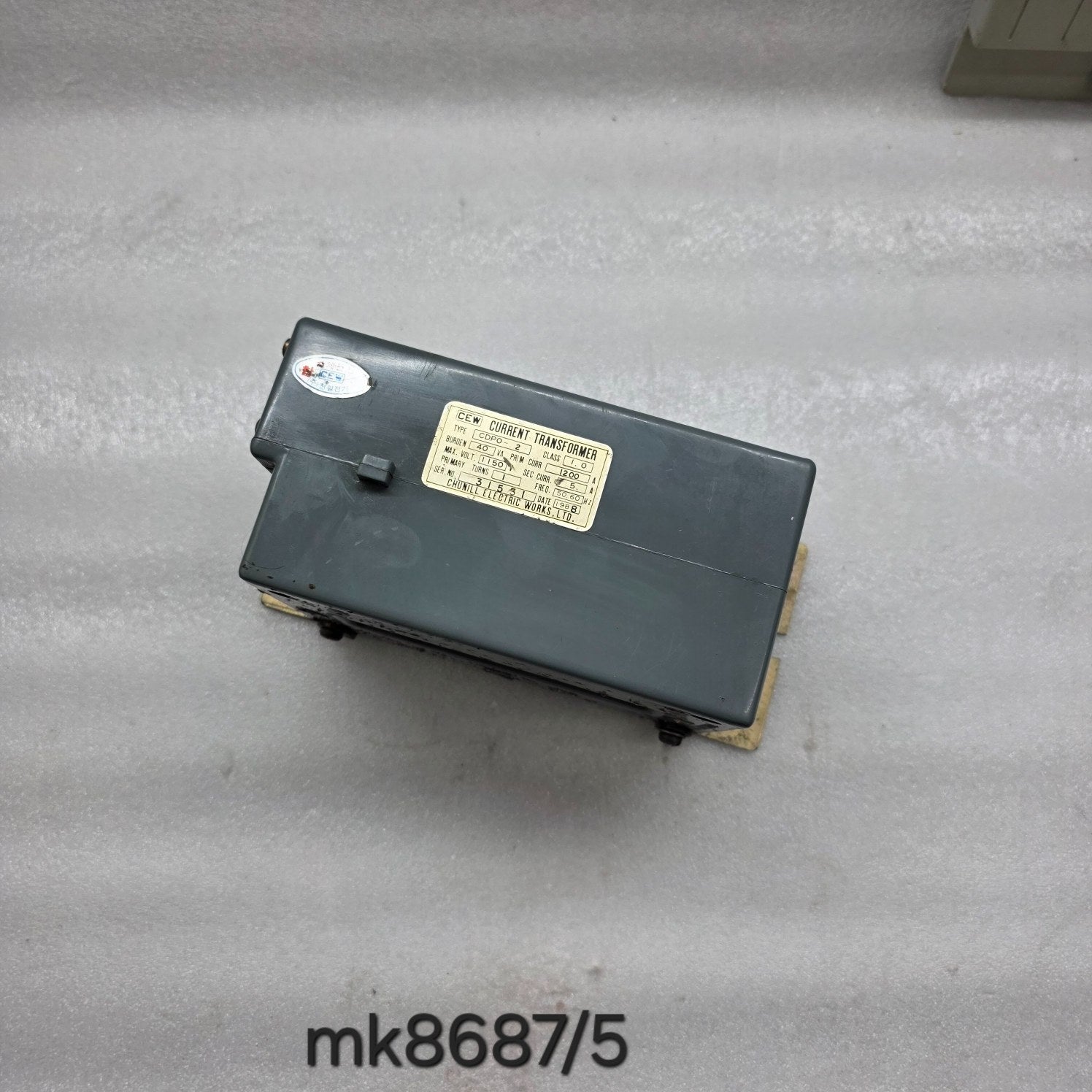 CHUNILL ELECTRIC CDPO-2 CEW CURRENT TRANSFORMER