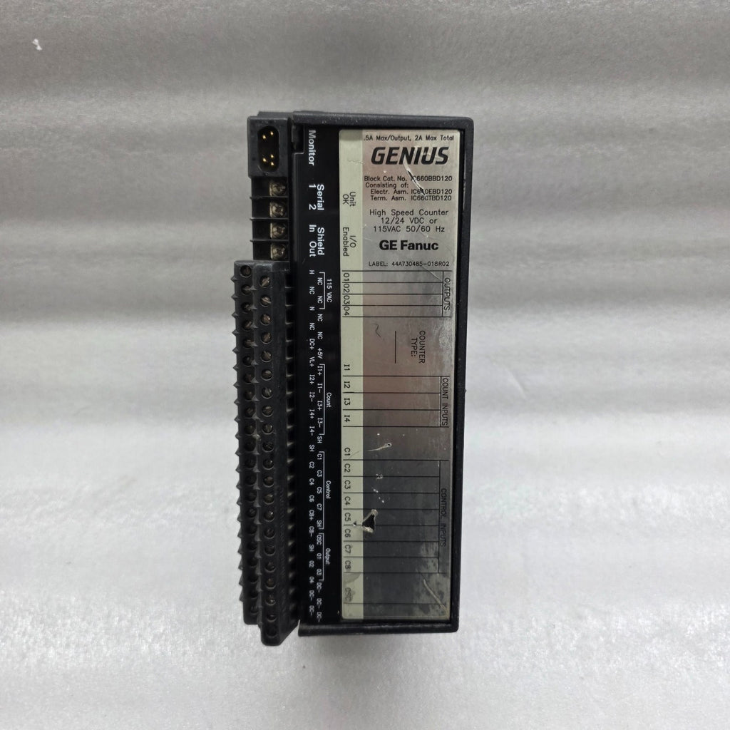 GE FANUC IC660EBD120K ELECTRIC MODULE HIGH SPEED COUNTER 12/24VDC 115VAC