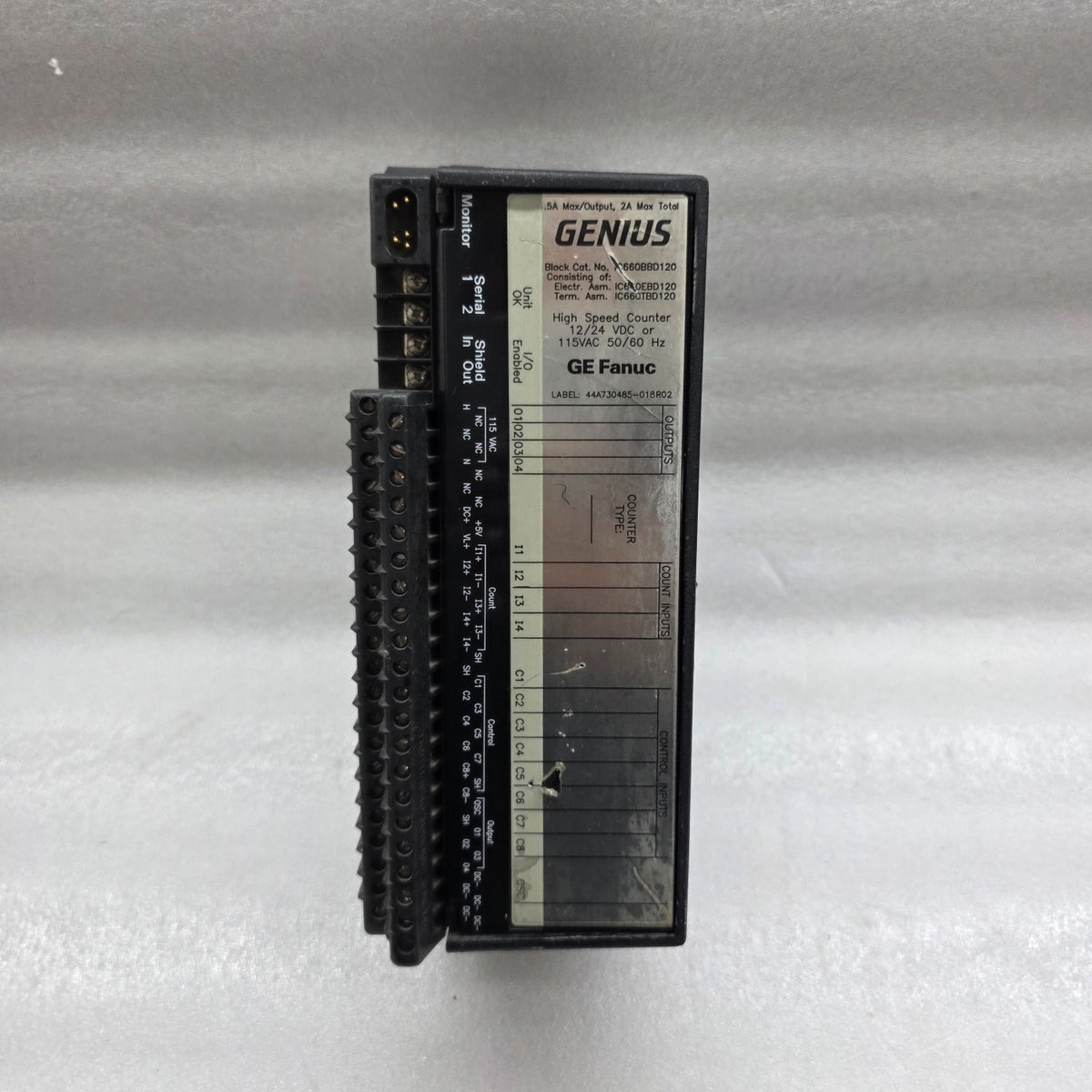 GE FANUC IC660EBD120K ELECTRIC MODULE HIGH SPEED COUNTER 12/24VDC 115VAC