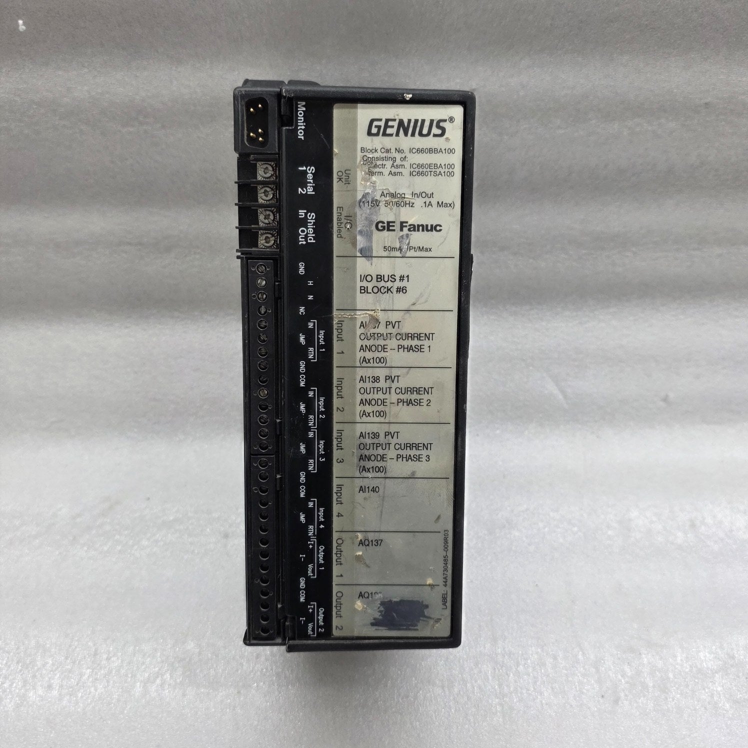GE FANUC IC660BBA100 ANALOGUE MODULE 115V ORIGINAL PART
