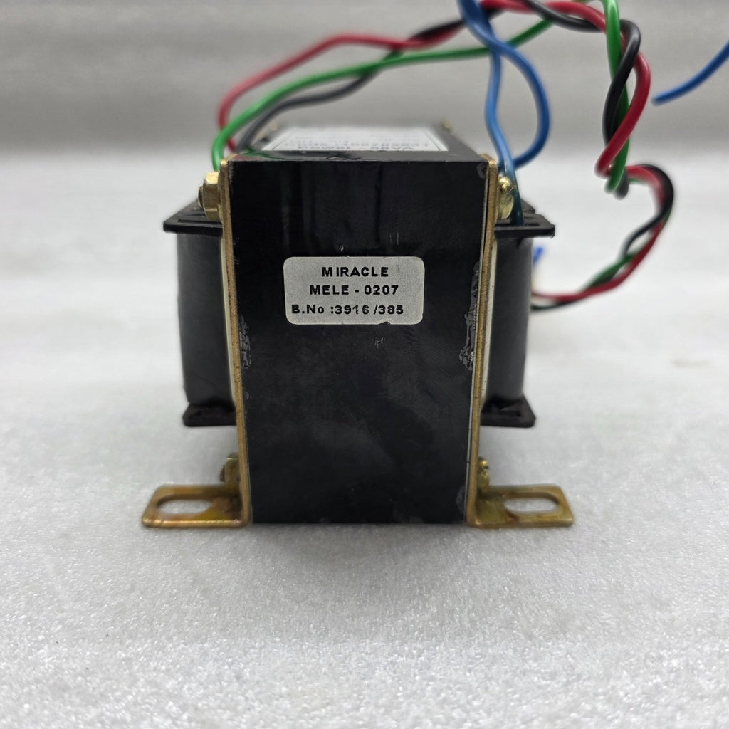 MIRACLE 106702631 58VA POWER TRANSFORMER PRI: RD-0V, BK-230V, GN-SH SEC: BL-23V,