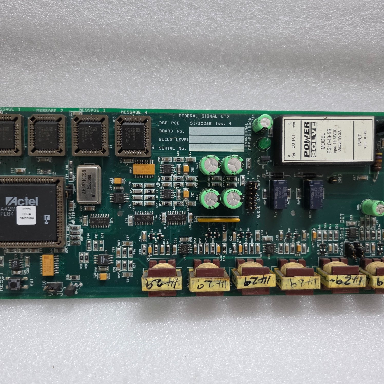 FEDERAL SIGNAL 5173026B ISS 4 DSP CARD ASK06PA01 5.02