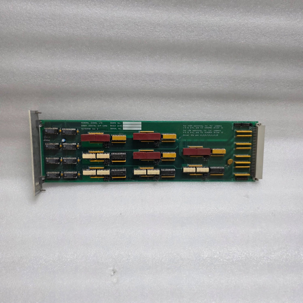 FEDERAL SIGNAL INPUT/OUTPUT CARD 5173044 ISS 2 64WAY DIGITAL O/P CARD