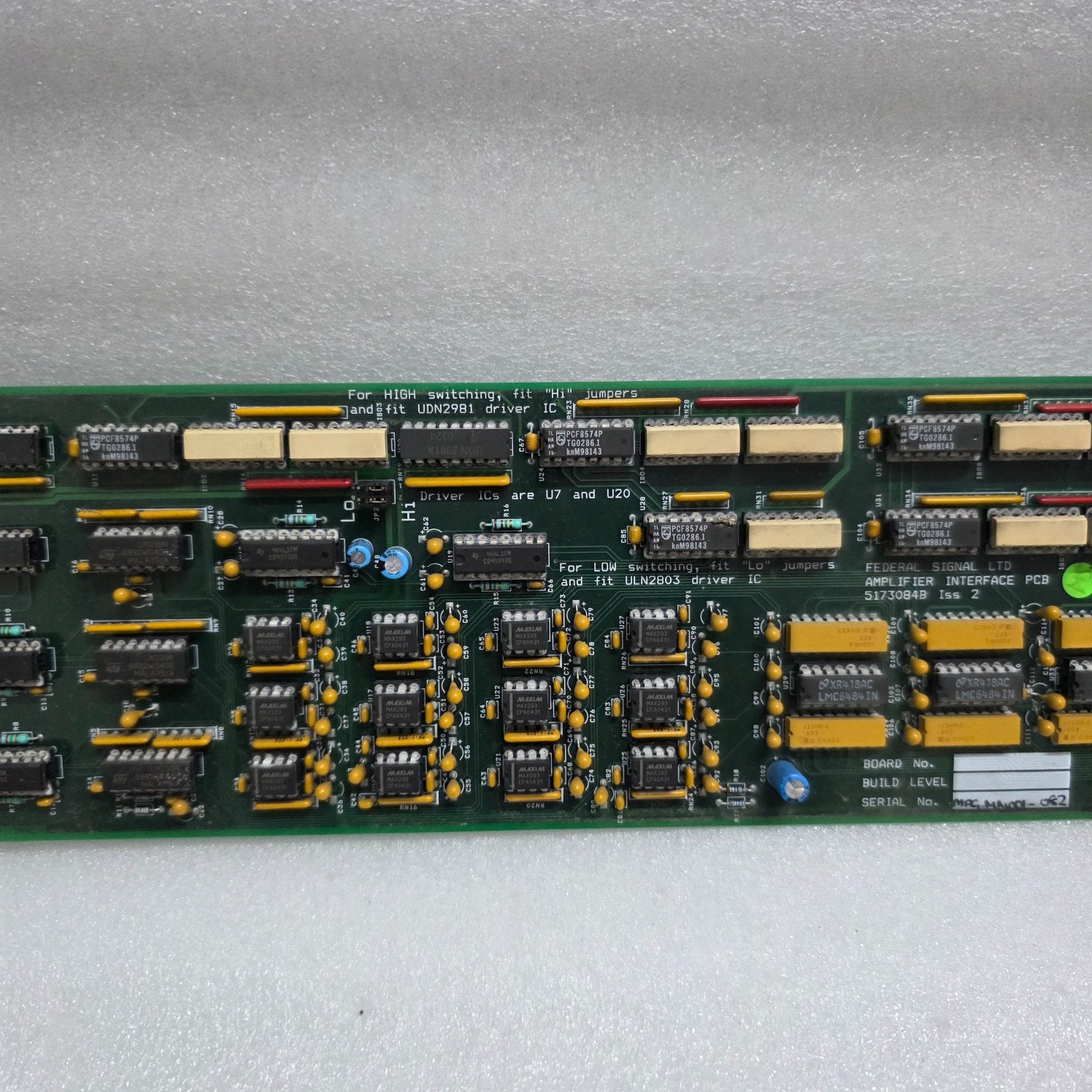 FEDERAL SIGNAL 5173084B ISS 2 AMPLIFIER INTERFACE BOARD