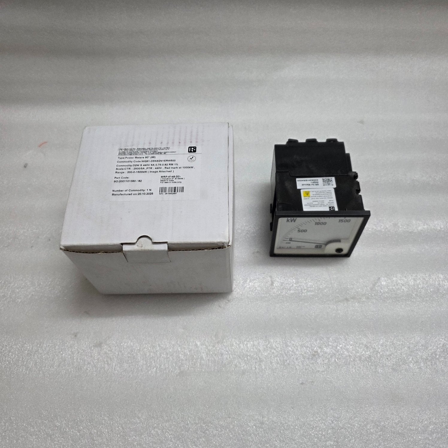 RISHABH WQ91-D5NS2N1ERW500 KILO WATT POWER METER 440V 2500/5A