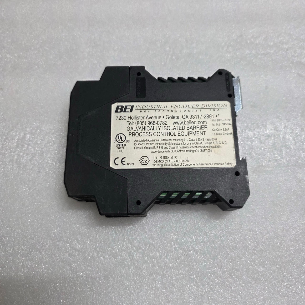 BEI SENSORS 924-60004-003 INTRINSIC SAFETY BARRIER
