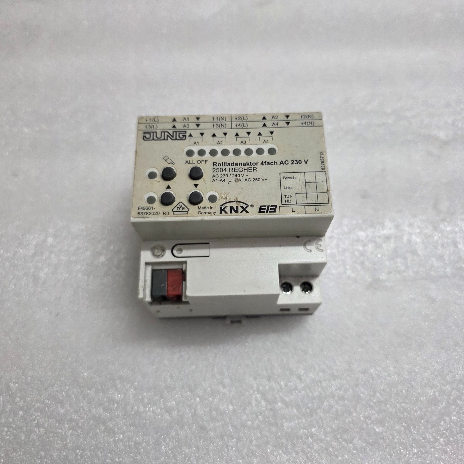ALBRECHT JUNG 2504 REGHER KNX SHUTTER ACTUATOR