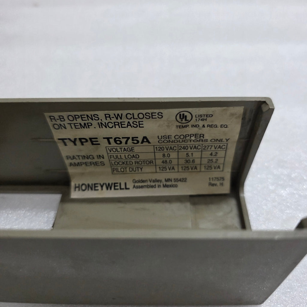 HONEYWELL T675A REMOTE BULB THERMOSTAT