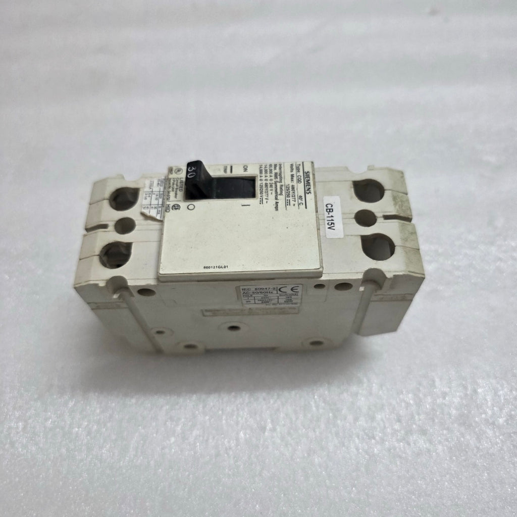 SIEMENS CQD230 MOLDED CASE CIRCUIT BREAKER 30A