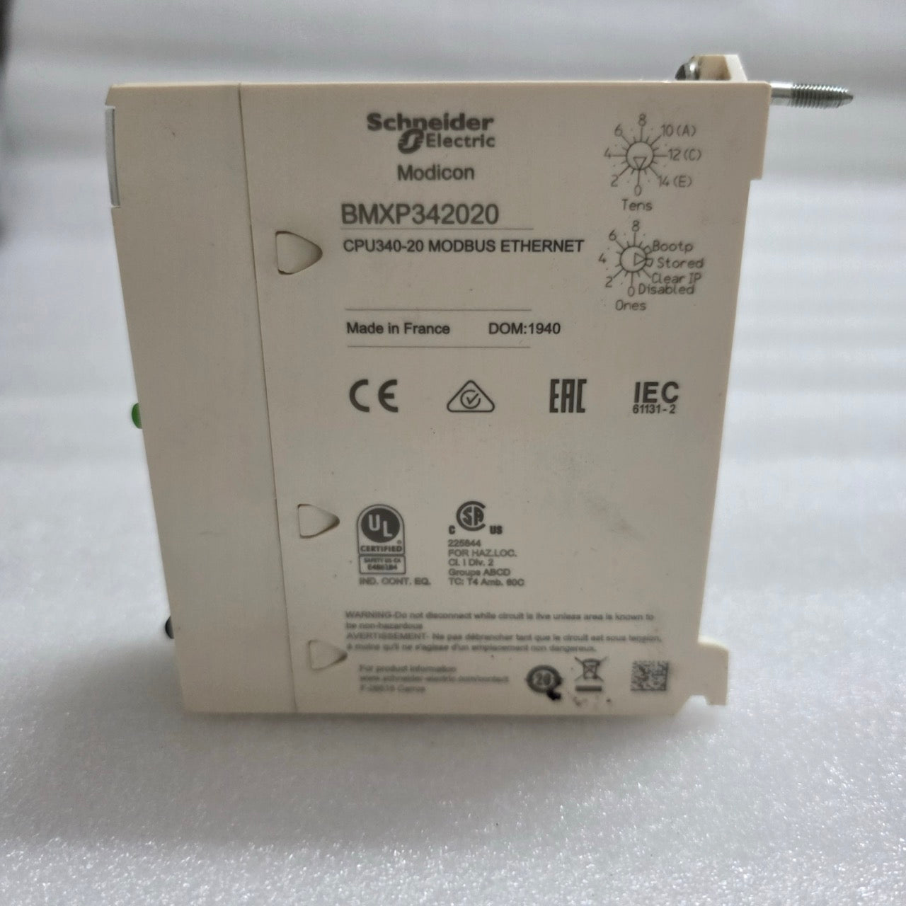 S ELECTRIC MODICON BMXP342020 PLC CPU 340-20 PROCESSOR MODULE