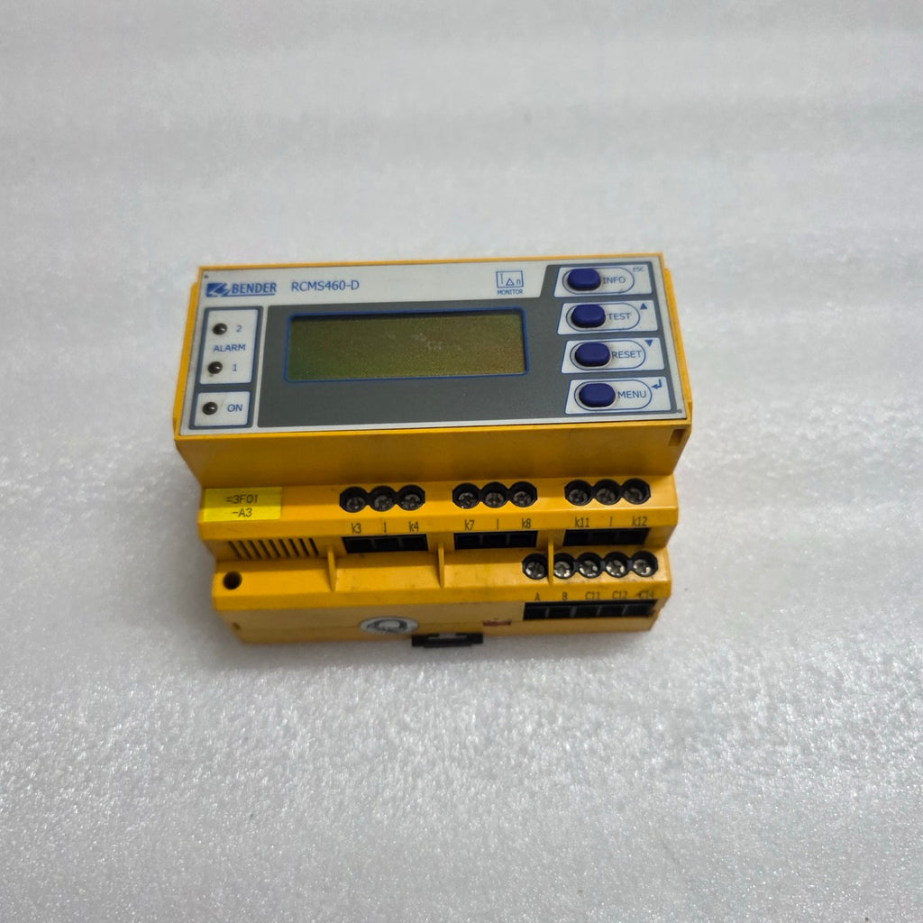 BENDER RCMS460-D-2 MULTI-CHANNEL DIFFERENTIAL/RESIDUAL CURRENT EVALUATOR B940530