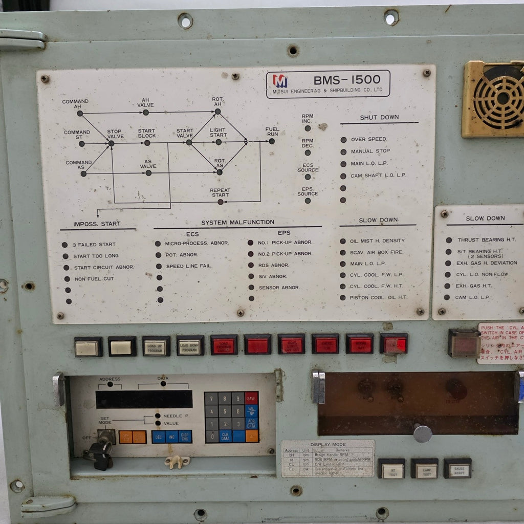 MITSUI ENGINEERING BMS-1500 ELECTRONIC GOVERNOR/ENGINE REMOTE CONTROL SYSTEM PAN