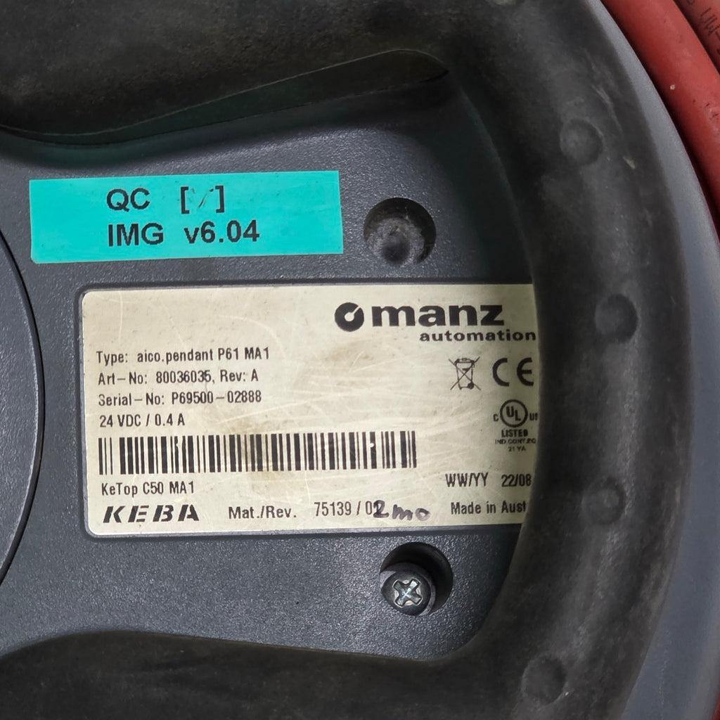 MANZ KEBA AICO.PENDANT P61 MA1 OPERATING PANEL/TEACH PENDANT CONTROLLER 80036035