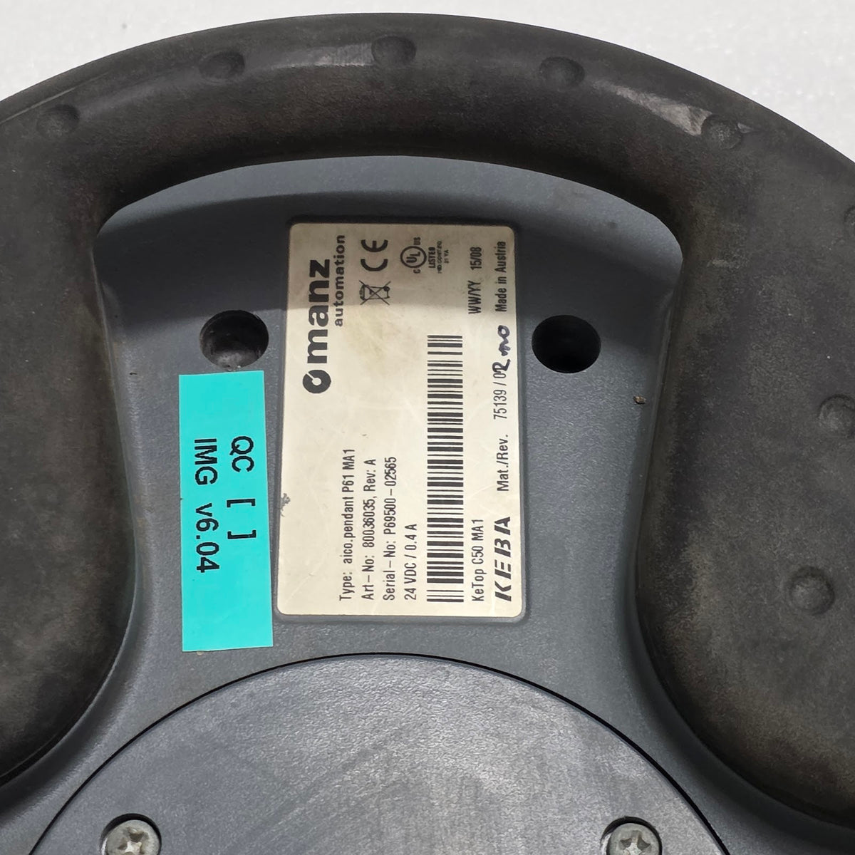 MANZ KETOP C50 MA1 80036035 AICO.PENDANT P61 MA1 OPERATING/CONTROL PANEL 24VDC