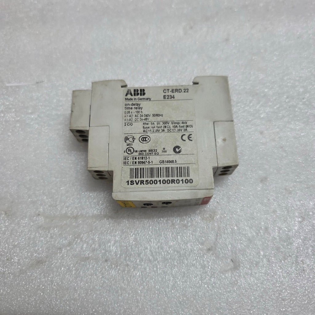 ABB CT-ERD.22 ON-DELAY TIME RELAY 1SVR500100R0100 24-240VAC/24-48VDC