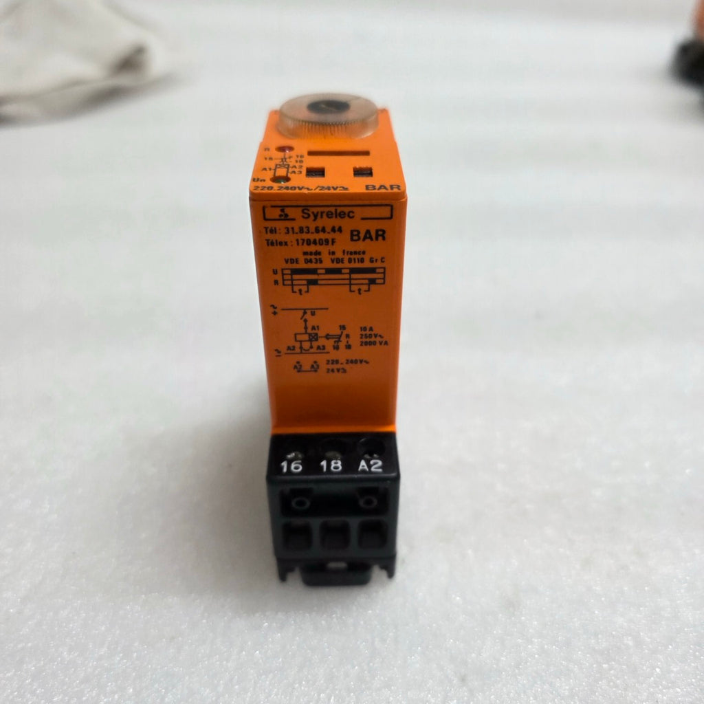 SYRELEC BAR ELECTRONIC TIME RELAY 220-240VAC/24V AC-DC