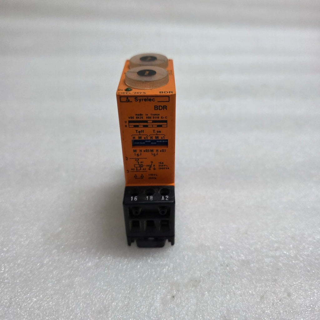 SYRELEC BDR OFF-DELAY TIME RELAY 220-240 V AC/24V AC-DC