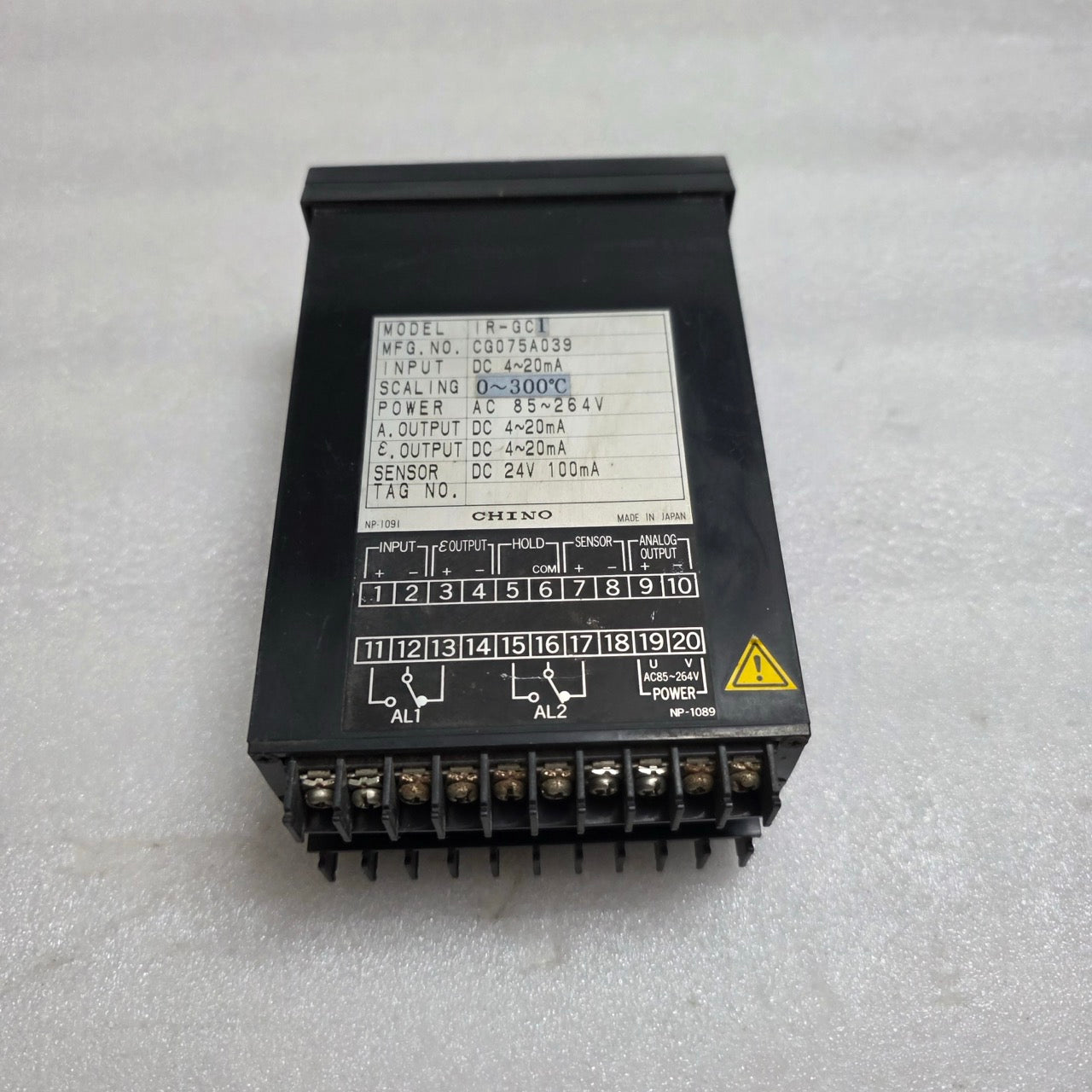 CHINO IR-GC1 INDICATOR WITH POWER SUPPLY UNIT CG075A039 AC 85~264V