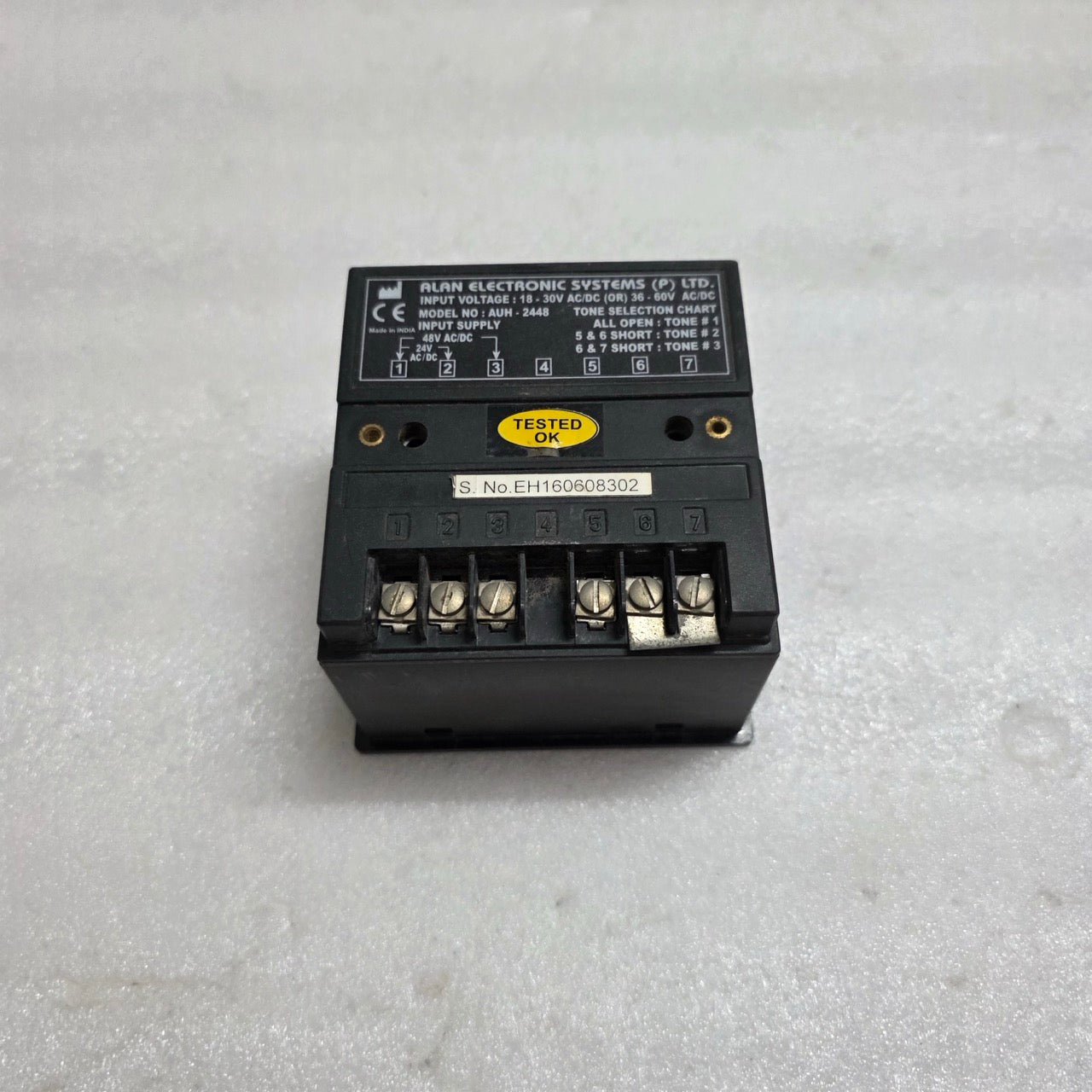 ALAN AUH-2448 ELECTRONIC HOOTER 18–30 V AC/DC OR 36–60 V AC/DC