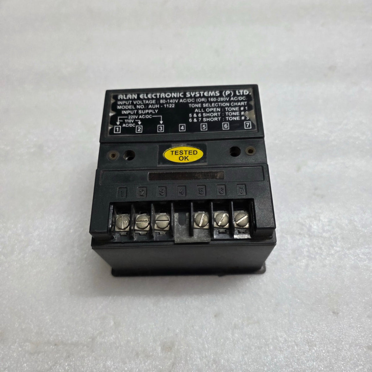 ALAN AUH-1122 ELECTRONIC HOOTER 80–140 V AC/DC OR 160–280 V AC/DC