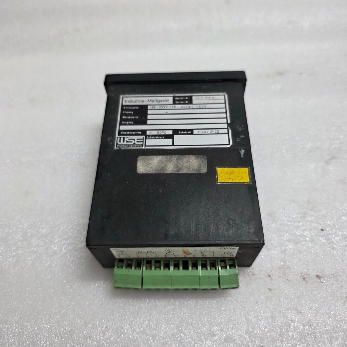 WALDSEE ELECTRONIC 130.010. INDUSTRIAL MEASURING DEVICE 196-253V (AC)