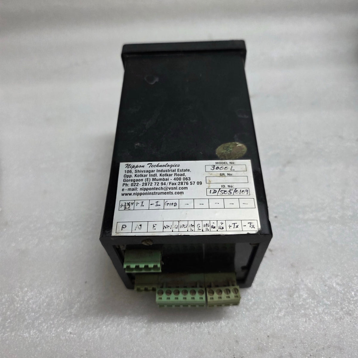NIPPON TECHNOLOGIES 3000 L INDUSTRIAL CONTROL UNIT / PANEL METER
