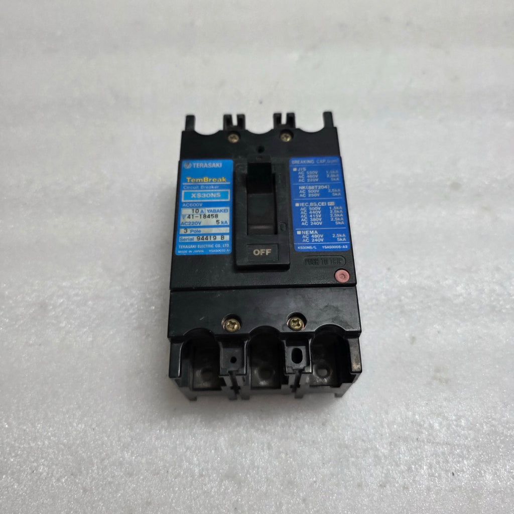 TERASAKI XS30NS 3-POLE CIRCUIT BREAKER 10A