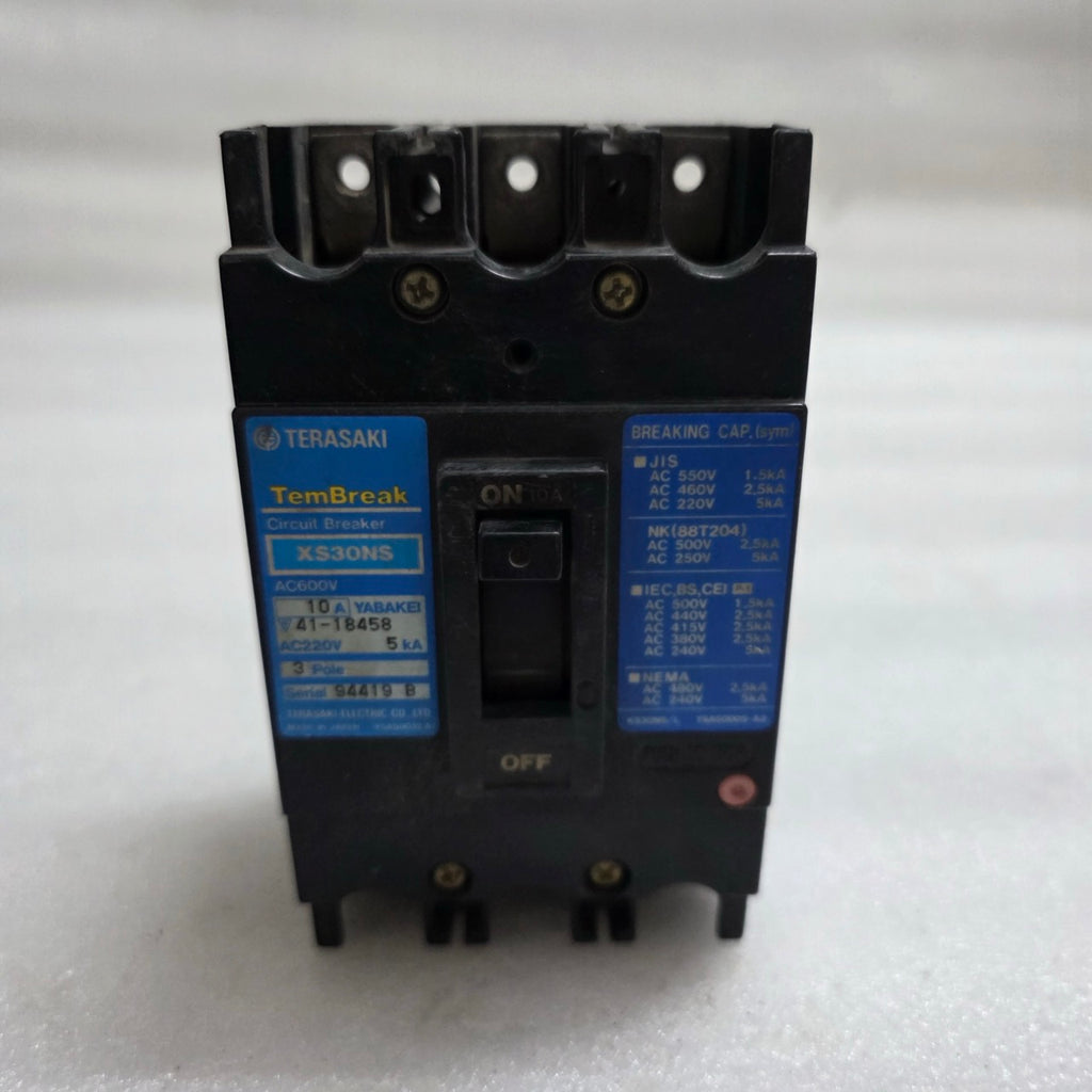 TERASAKI XS30NS 3-POLE CIRCUIT BREAKER 10A