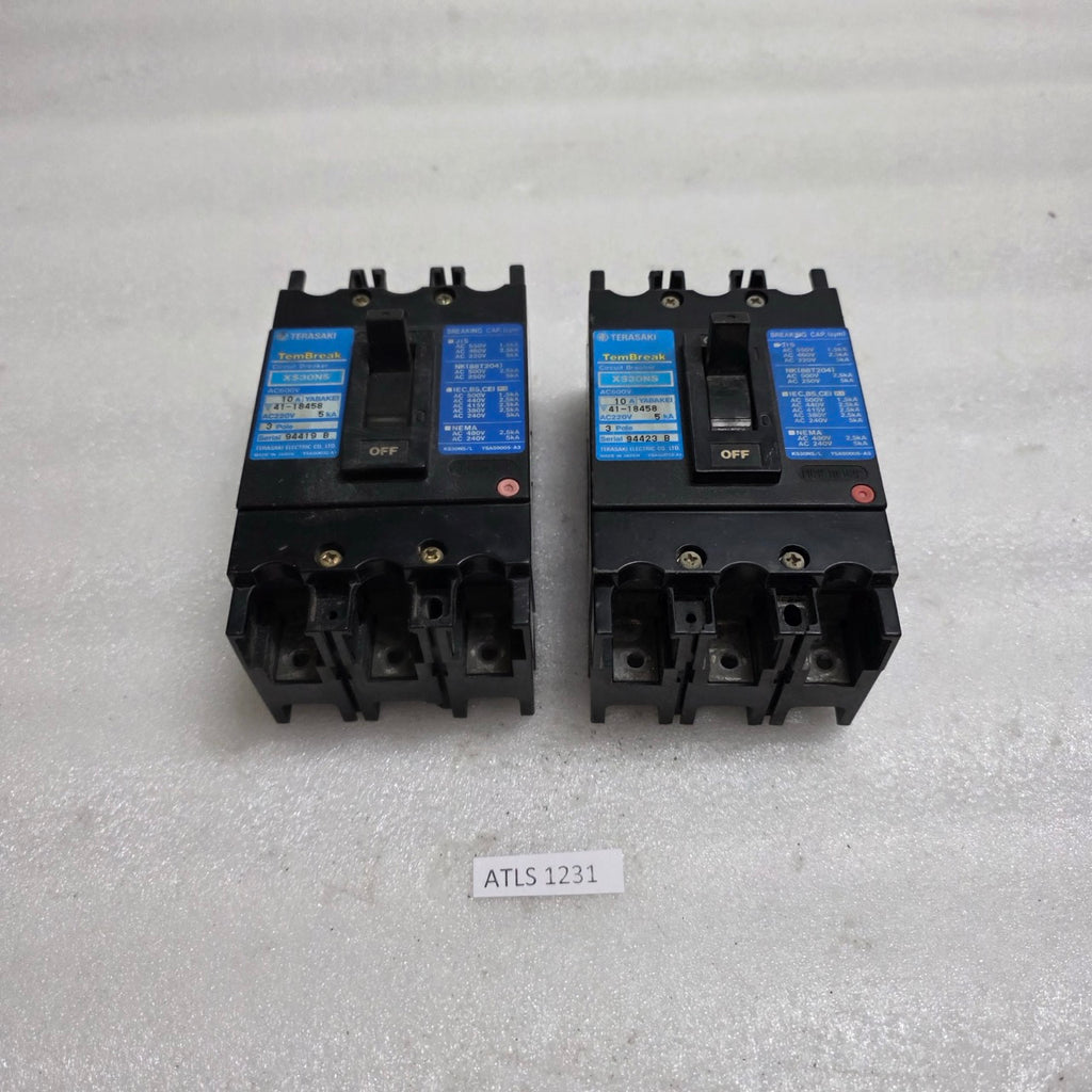 TERASAKI XS30NS 3-POLE CIRCUIT BREAKER 10A