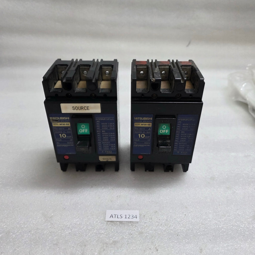 MITSUBISHI ELECTRIC NF30-SS 3-POLE CIRCUIT BREAKER 10A