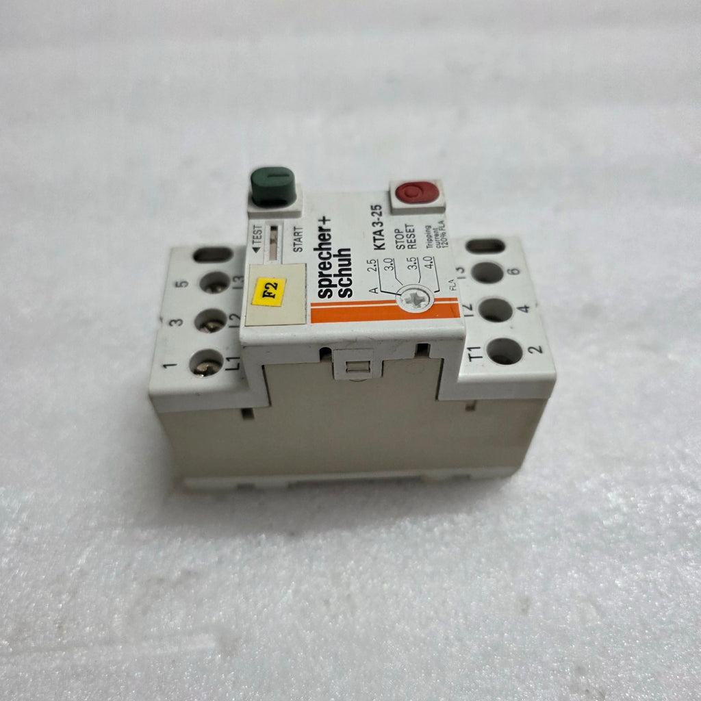 SPRECHER+SCHUH KTA 3-25 MOTOR PROTECTION CIRCUIT BREAKER 2.5 A TO 4.0 A