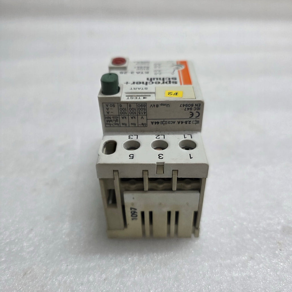 SPRECHER+SCHUH KTA 3-25 MOTOR PROTECTION CIRCUIT BREAKER 2.5 A TO 4.0 A