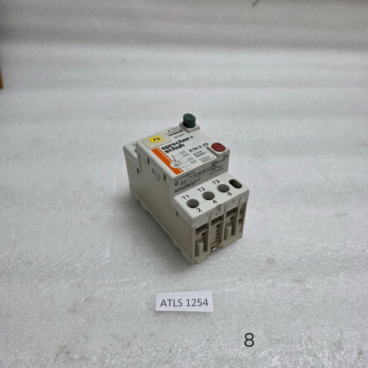 SPRECHER+SCHUH KTA 3-25 MOTOR PROTECTION CIRCUIT BREAKER 2.5 A TO 4.0 A
