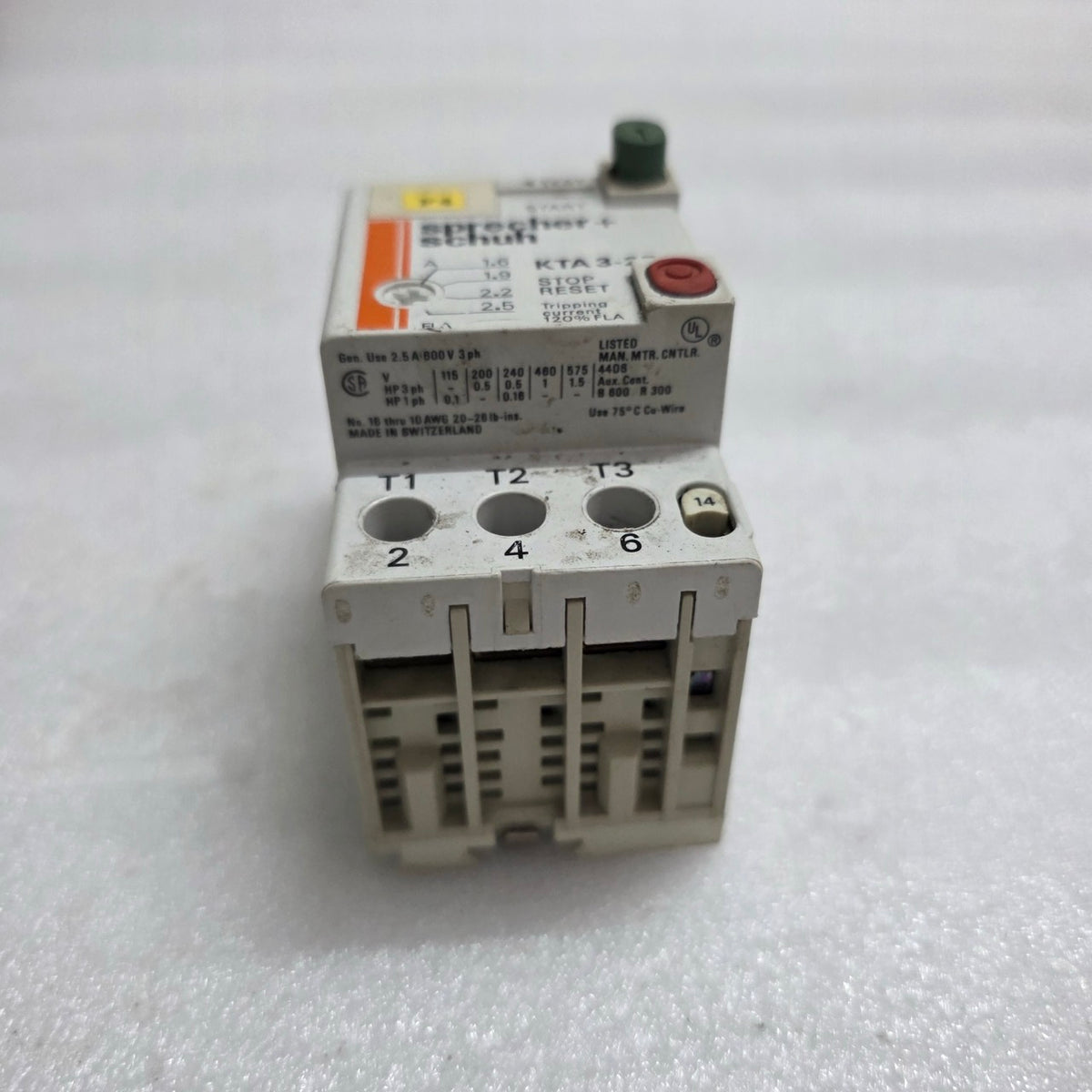 4 UNIT X SPRECHER+SCHUH KTA 3-25 MANUAL MOTOR STARTER 1.6-2.5 A LOT OF 4