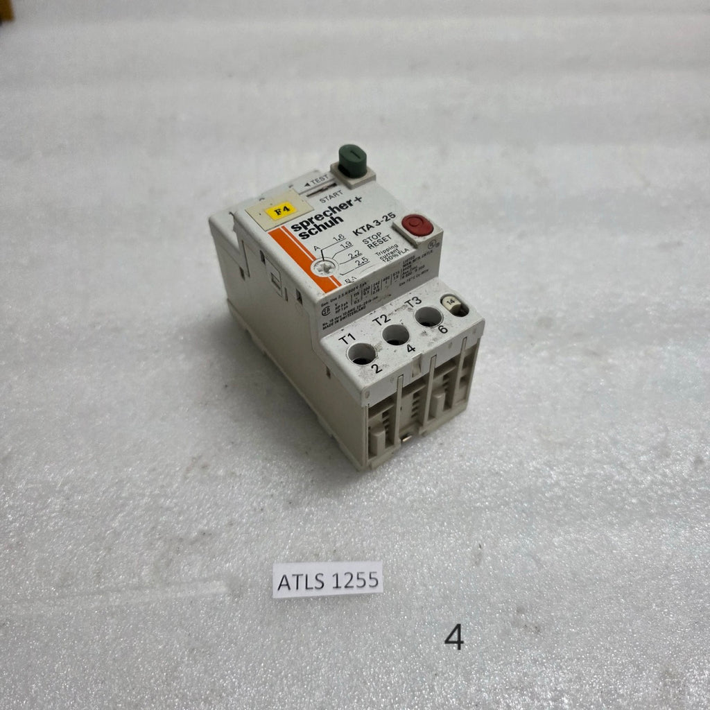 4 UNIT X SPRECHER+SCHUH KTA 3-25 MANUAL MOTOR STARTER 1.6-2.5 A LOT OF 4