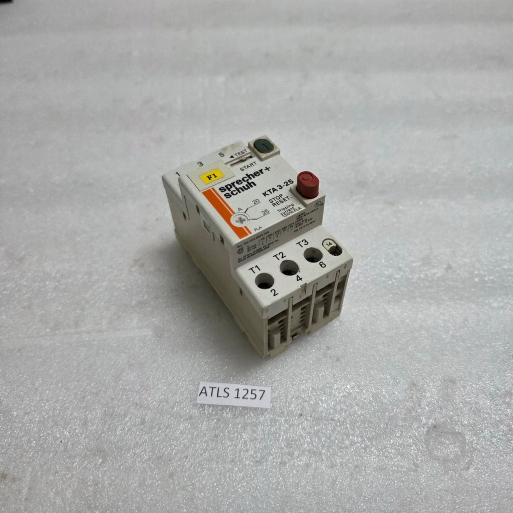 SPRECHER+SCHUH KTA 3-25 MANUAL MOTOR STARTER 20-25A