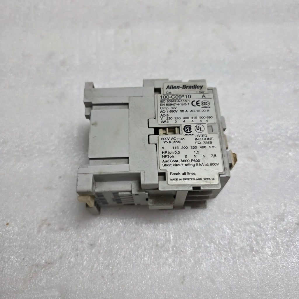 ALLEN-BRADLEY 100-C09-10 SER A CONTRACTOR COIL VOLTAGE 24V AC