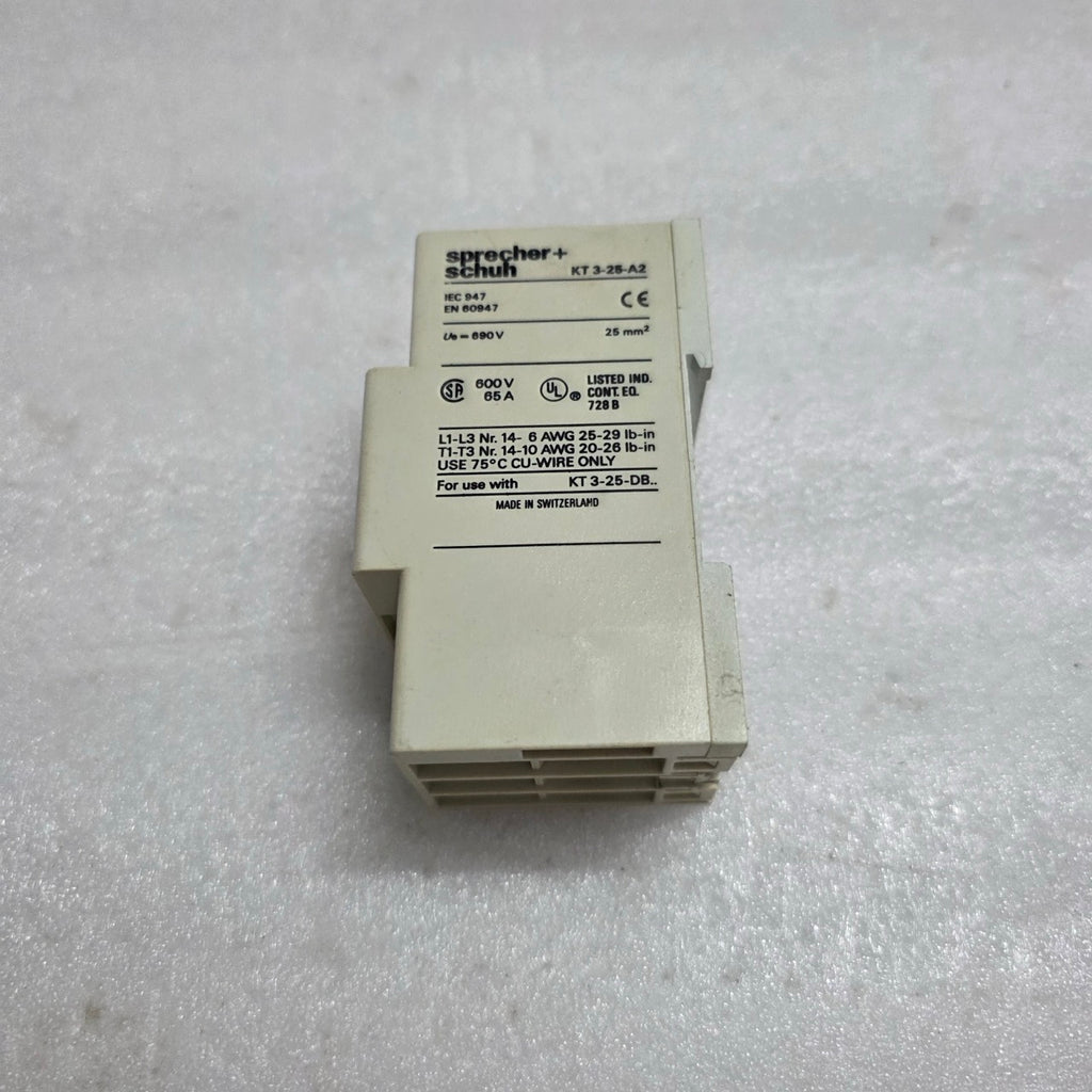 SPRECHER+SCHUH KT3-25-A2 MOTOR PROTECTOR 690V