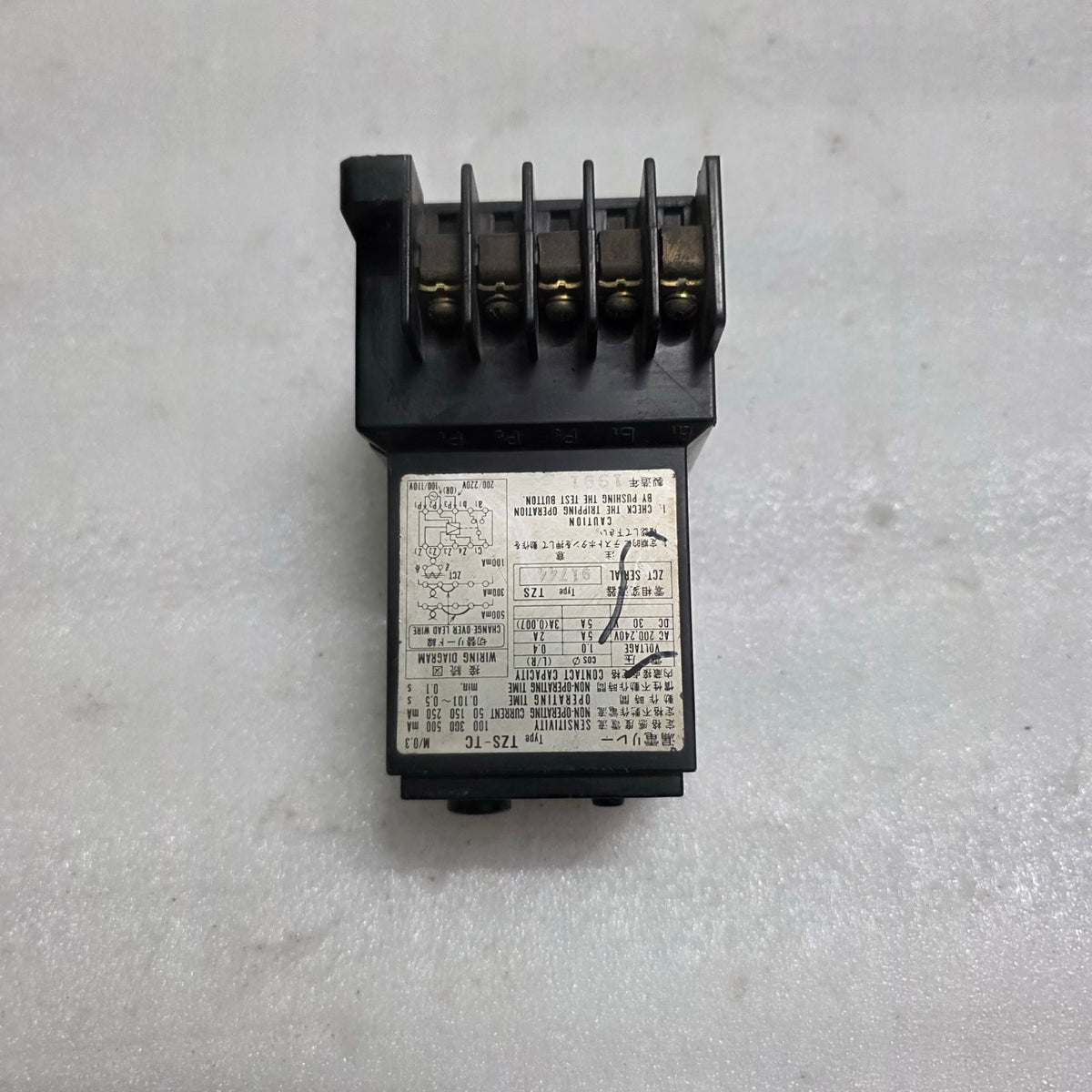 TERASAKI TZS-TC EARTH LEAKAGE RELAY SA-8382-1-2 100-220VAC