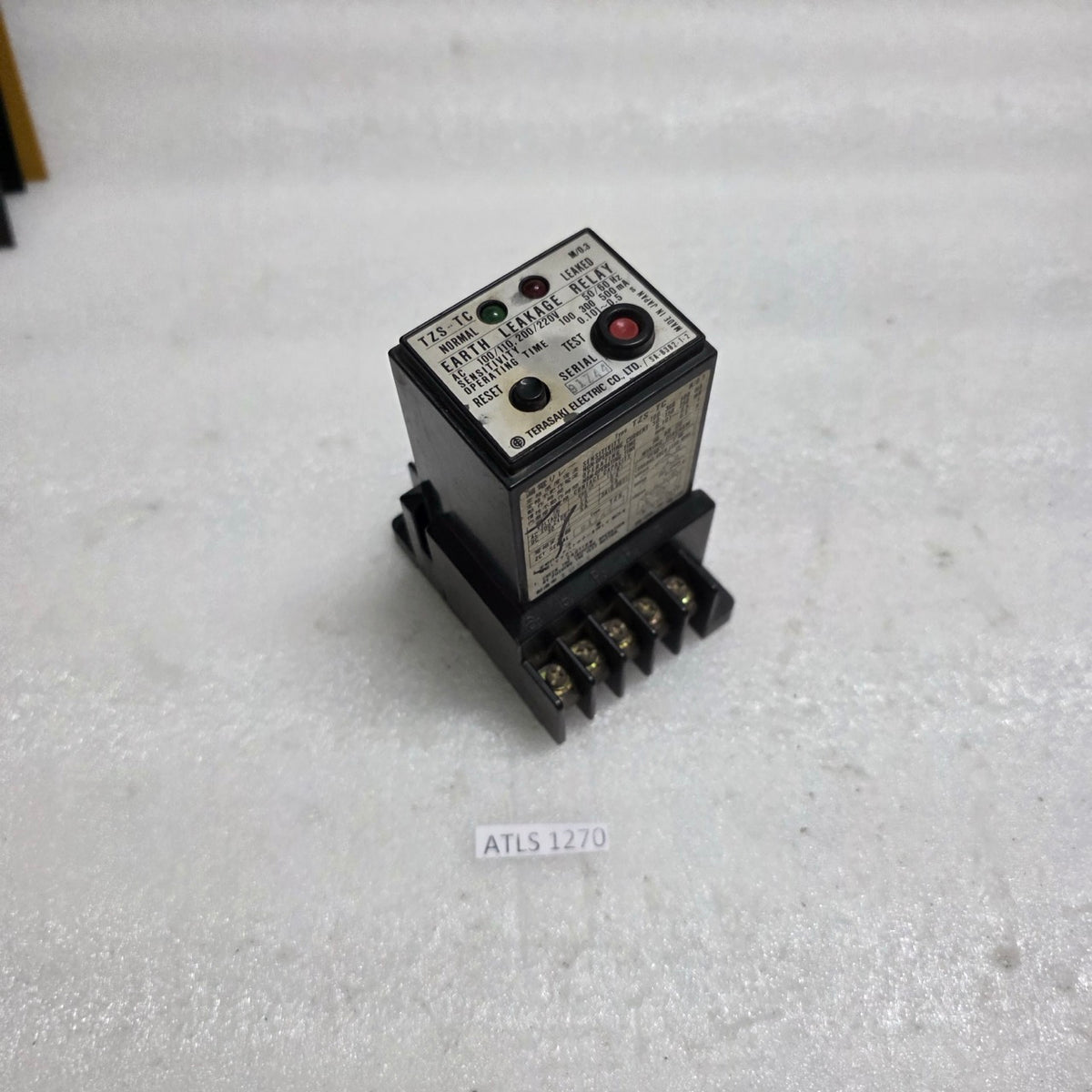 TERASAKI TZS-TC EARTH LEAKAGE RELAY SA-8382-1-2 100-220VAC