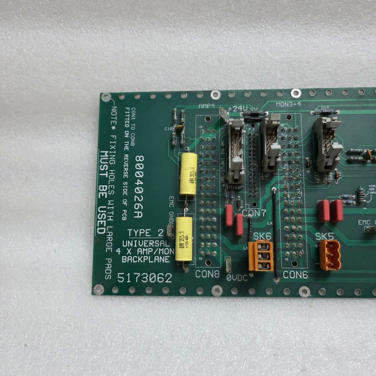 UNIVERSAL 4 X AMP/MON BACKPLANE 5173062 8004026A